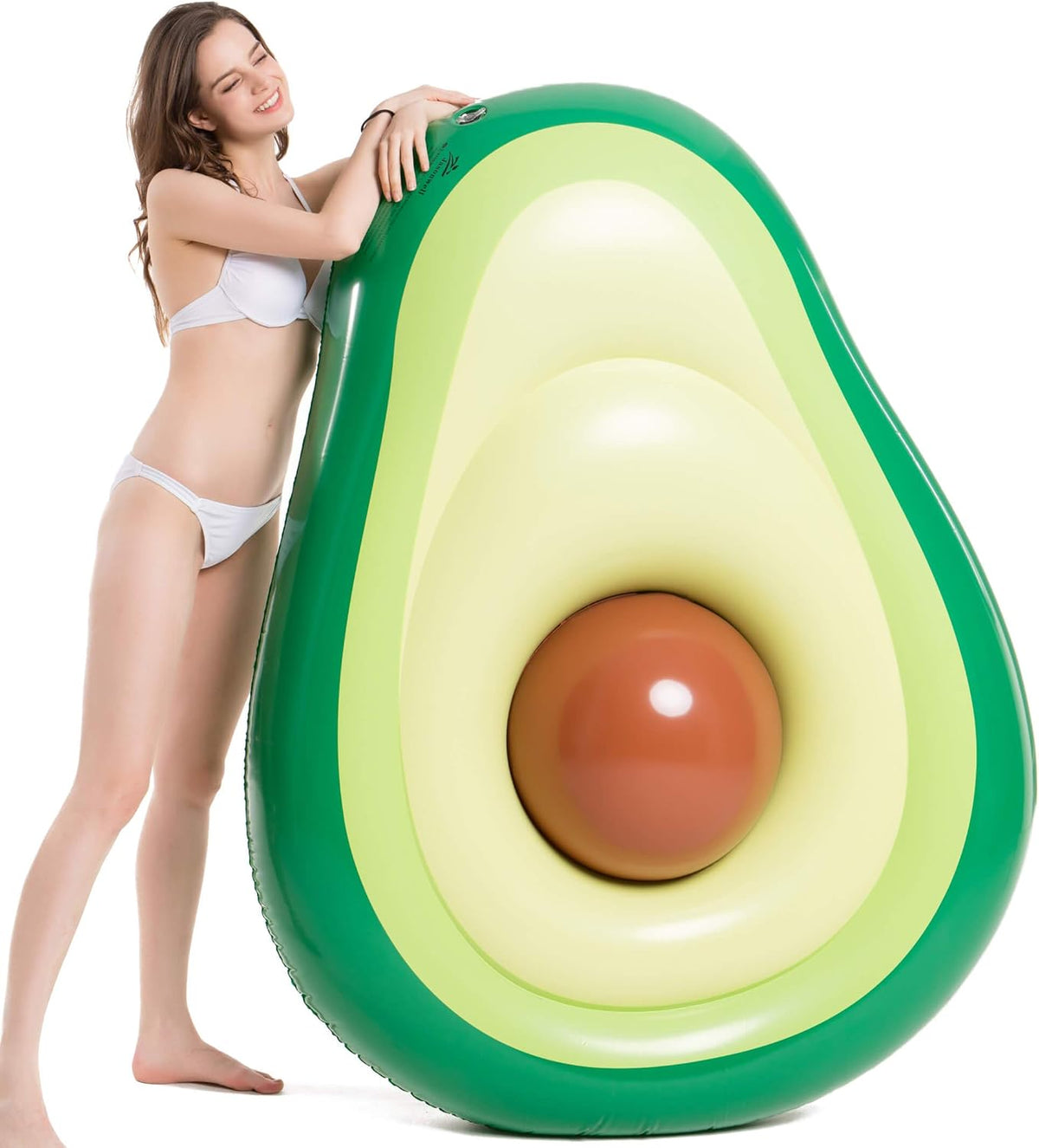 Jasonwell Inflatable Avocado Pool Float Seashell Floatie with Ball - Green / X-Large - image 2