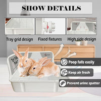 kathson Guinea Pig Litter Box, Bunny Potty Training - Plastic-White - image 3