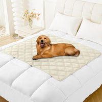 Smiry Waterproof Dog Bed Cover - Beige/Beige / Lattice / 40x50
