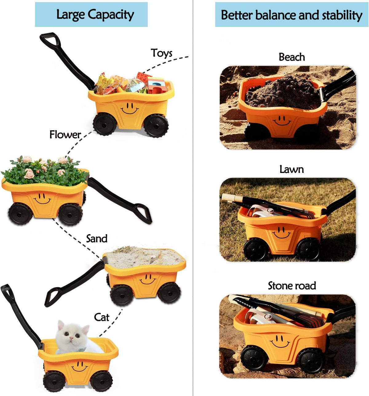 POMIKU 8 piece kids gardening tools set with rake, shovel, spade, hoe and broom - view 11