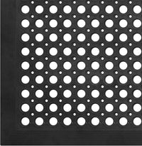 Ottomanson Heavy Duty Rubber Floor Mat – Non-Slip, Waterproof, Easy to Clean – Anti-Fatigue Mat for Commercial Kitchens, Restaurants, Workshops – Oil Resistant, Hose Washable – 36" x 60", Black