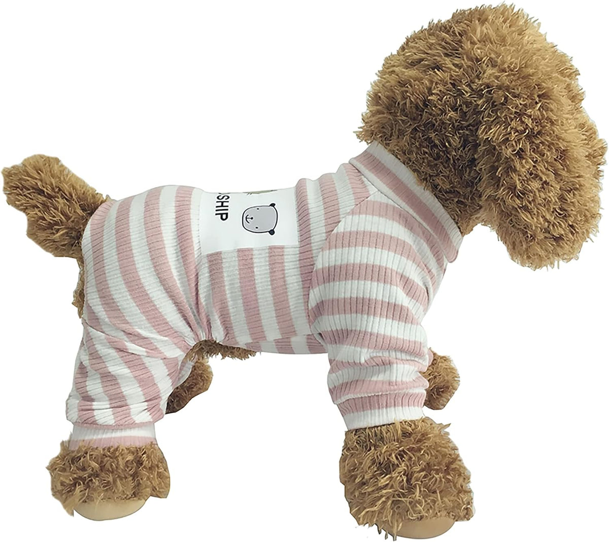 Dogs PJS Clothes for Small Dogs Girl Puppy Onsie Pet Pajamas – Essentials for Dogs - PINK / L(Back11.8", Weight6.5-9 lbs)