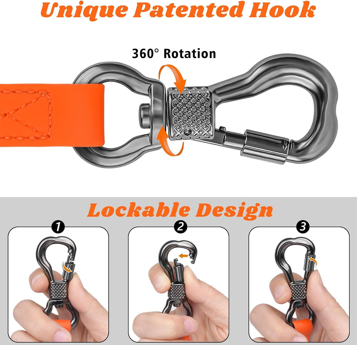 XiaZ Long Leash for Dogs Waterproof - 10ft / Orange - image 3