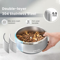 Pawaii Small Dog Bowl, 12 oz Stainless Steel Food and Water Bowl, 1 Pack – Essentials for Dogs - 68oz / Silver Polish - image 2