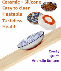 Whisker Fatigue Cat Bowl, Ceramic Cat Food Bowl Non-Slip, Boho - image 2