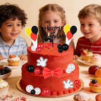 ZSMKJIAYE 25 piece racing cake topper set, red white black with number 3 candle - view 31