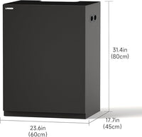 LANDEN Aquarium Wooden Stand and Cabinet for up to 30 Gal Tank, Fish Reptile Sea Salt WaterTank Stand, Nano Foam Leveling Mat Included, W23.6xD17.7xH31.5 in, Wooden Matte Black Painted(Stand Only)