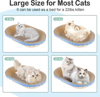 Cat Scratcher Bed 23.6x14.9” Extra Large Cardboard Cat Scratching Bed – Essentials for Cats - 2PC-23.6 x 14.9 x 3.9 inches - image 4