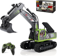 kolegend RC Excavator Toy, 1:18 Remote Control Excavator - Green / Medium
