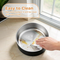 Dog Bowl, Stainless Steel Food and Water Bowl - 40 oz / Black - image 3