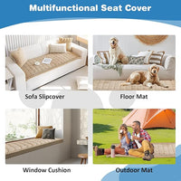 VClife Dog Bed Mat for Car, Anti Slip Pet Bed Travel Pad Comfortable Furry Dog Car Seat Cover for Backseat Extender, Washable Pet Cushion Bed Mat for Indoors & Outdoors (Brown, 51"×23.6")