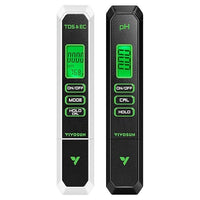 VIVOSUN Digital pH and TDS Meter Kits, 0.01pH High Accuracy Pen Type pH Meter ± 2% Readout Accuracy 3-in-1 TDS EC Temperature Meter for Hydroponics, Pool and Aquarium, Black White, UL Certified