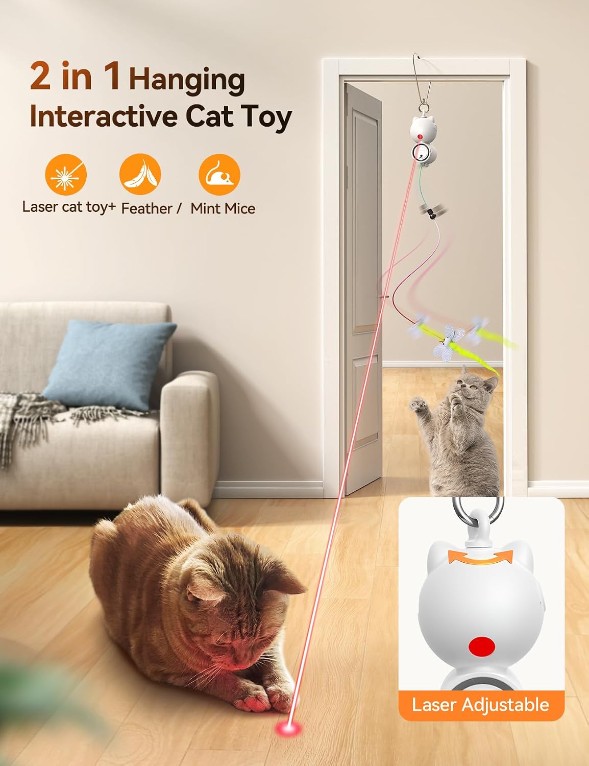 FEELNEEDY Interactive Cat Toys, LED Light - image 2