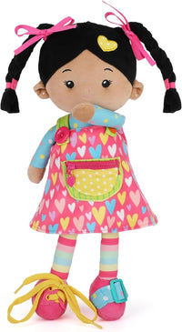 LeyaDoll 16 inch Montessori baby doll with buttons, zippers and laces - view 10