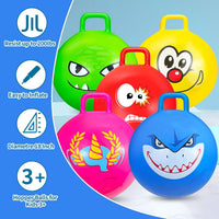 Bounce Balls with Handles for Kids - 5P 18inch Hopper Balls - image 2
