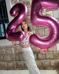 Blue Number 3 Balloon 40 Inch, 3 Balloon Number - Pink / Number 2 - image 3