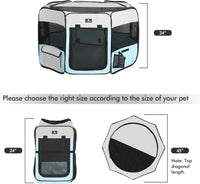 X-ZONE PET Foldable Dog Playpen - Large / Blue - image 2