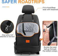 XIEEAOZEE Dog Car Seat for Small/Medium Dogs & Cats Under – Essentials for Dogs - Black/Gray - image 4
