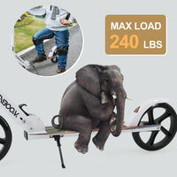 TENBOOM folding kick scooter with 8 inch wheels, rear brake and adjustable handlebar - view 8