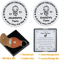 DESKINATOR new parent decision coin with poem card, leather pouch and gift box - view 6