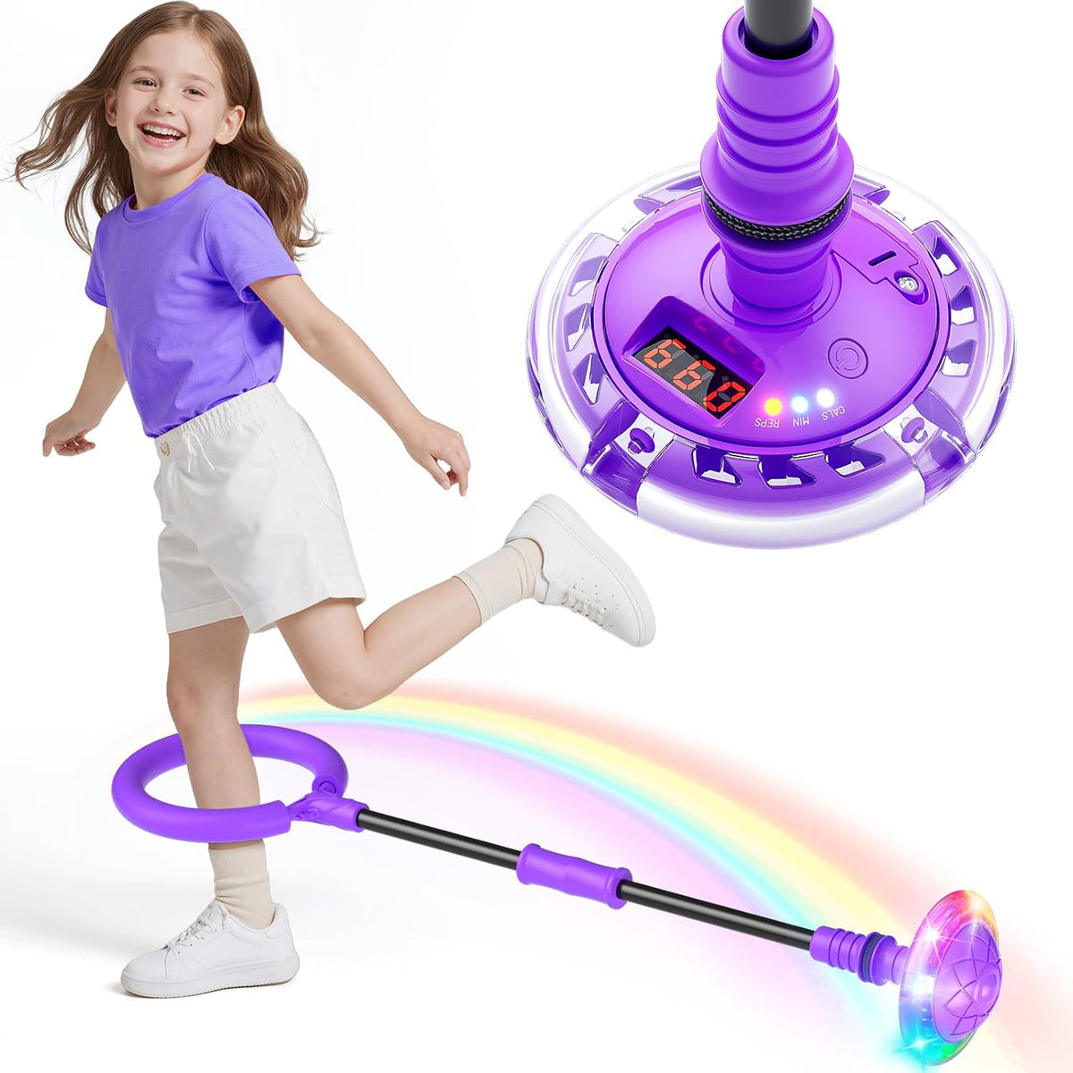 HopeRock Skip Ball Toy for Girls Ages 6-10 - Purple