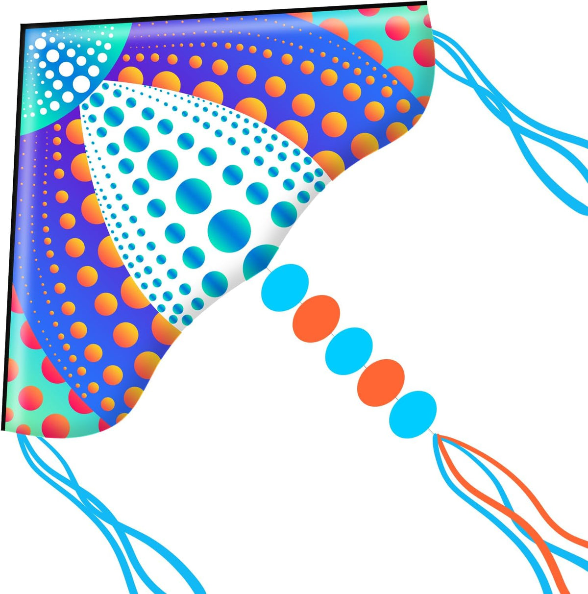HONBO Large Delta Kite for Kids & Adults - Dots