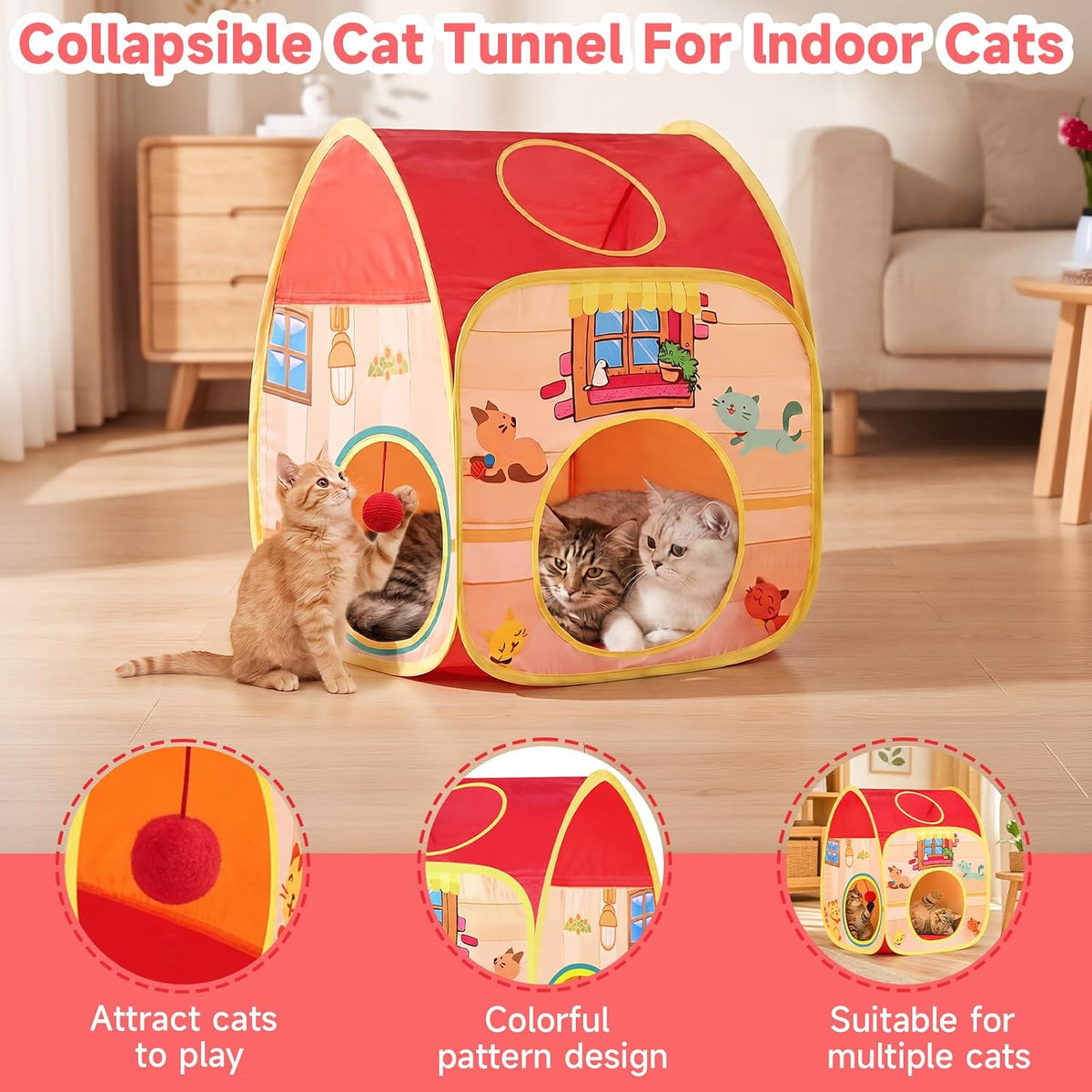 AILUKI 35PCS Cat Toys Variety Pack for Indoor Cats - Orange - image 3