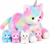 PixieCrush labradoodle stuffed animal pillow with 4 surprise plush puppies inside - view 3