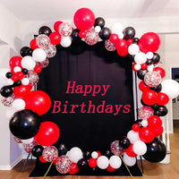 Blue Silver Balloon 12Inch Dark Metallic Blue Silver Confetti Latex - Black Red Silver - image 3