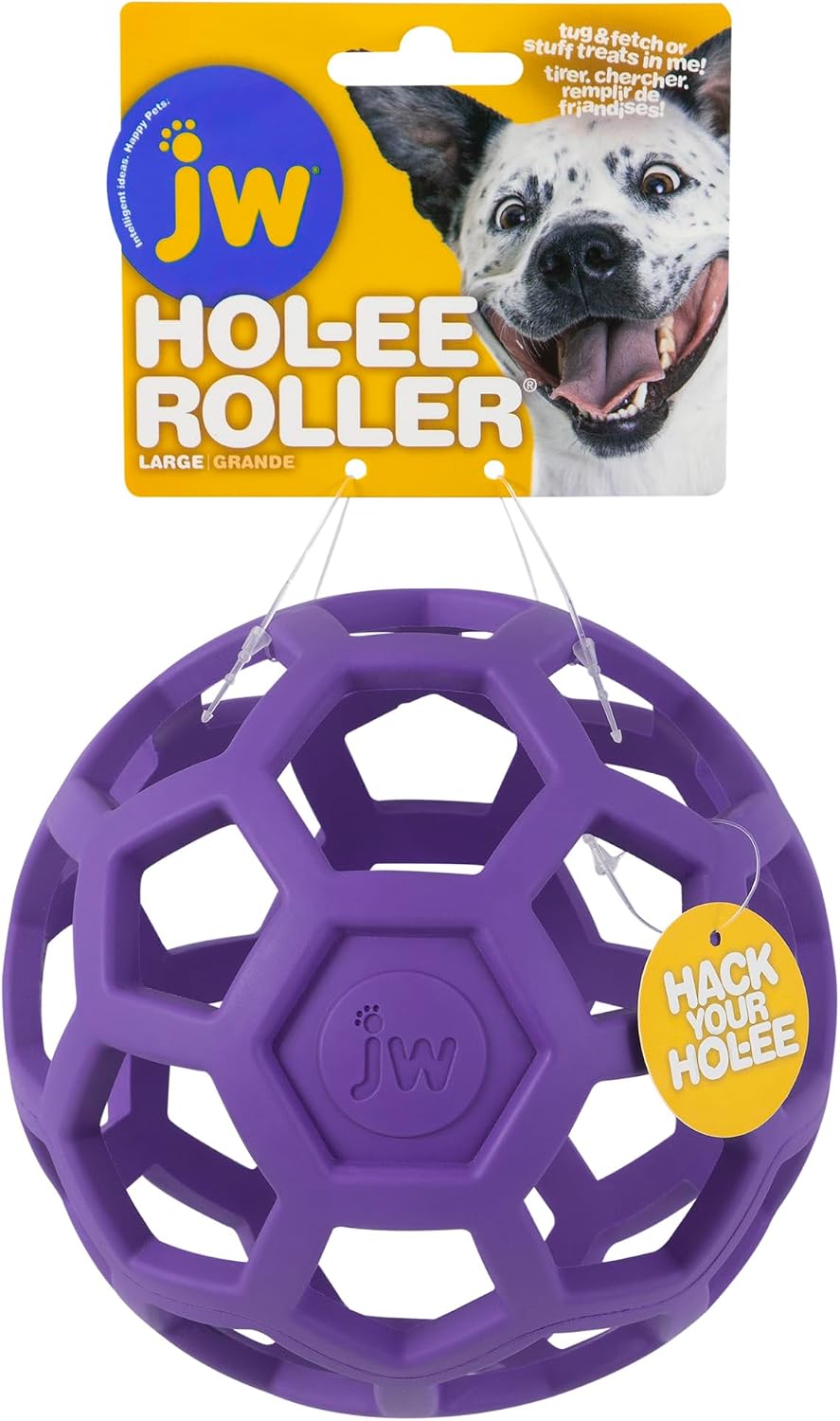 JW Pet HOL-ee Roller Dog Puzzle Ball, Large 5.5in - Colors May Vary / Large - image 3