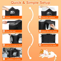 Outdoor Cat House Weatherproof, Heated Cat House - Medium-20.5X12.6X17.2 In - image 4