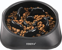 YINEYA Slow Feeder Dog Bowl for Medium Dogs - Medium / G - Black