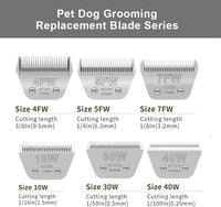 Wide Blades for Dog Grooming Blades Compatible with Andis Dog Clippers,Size #10W+30W+5FW+7FW Dog Clipper Blades Compatible with Oster A5,Wahl km10 Dog Clippers,Stainless-Steel Blade Sharp