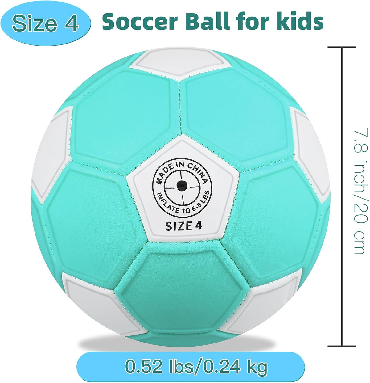 BYAOSUN size 4 soft EVA curve soccer ball in orange and blue - view 12