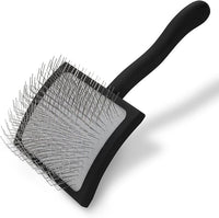 Chris Christensen Big K Dog Slicker Brush for Dogs (Goldendoodles, Labradoodles, Poodles), Groom Like a Professional, Fluff Detangle Style, Saves Time Energy, Black, Large