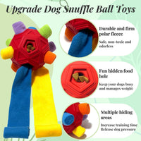 Interactive Snuffle Ball for Dog Toys Unbreakable Upgrade Ball Toy – Essentials for Dogs - Red Rainbow - image 3