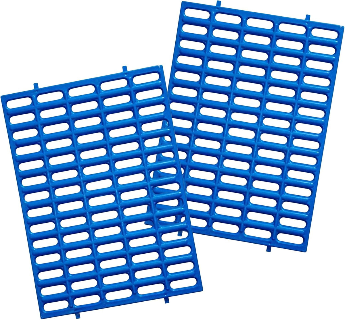 Premium Plastic Rabbit Cage Mats, 15x10 Mat - 2 Pack / Blue