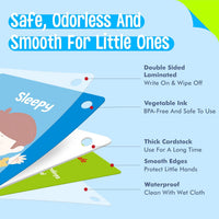 SpriteGru Spanish flashcards for toddlers with colorful cartoon images on rings - view 24