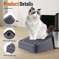Cat Litter Box Step, Large Cat Litter Ramp with Filter Function - Dark Grey - image 3