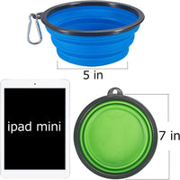 2-Pack Extra Large Size Collapsible Dog Bowl - Large / Blue and Green - image 2