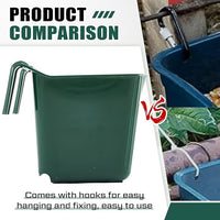 4 Pack 15 Quart Horse Feeders for Stall Hook Over Hanging Fence Hay Feeder Mountable Livestock Plastic Feed Bucket for Farm Stalls Pasture, Stable to Feed Horses Sheep Cattle Cows Etc(Green)