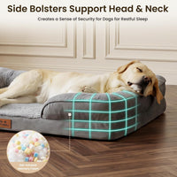 Orthopedic Dog Bed Medium Size Dog, Memory Foam Dog Bed Couch - Grey / 44.0" L x 31.5" W x 7.5" Th - image 3