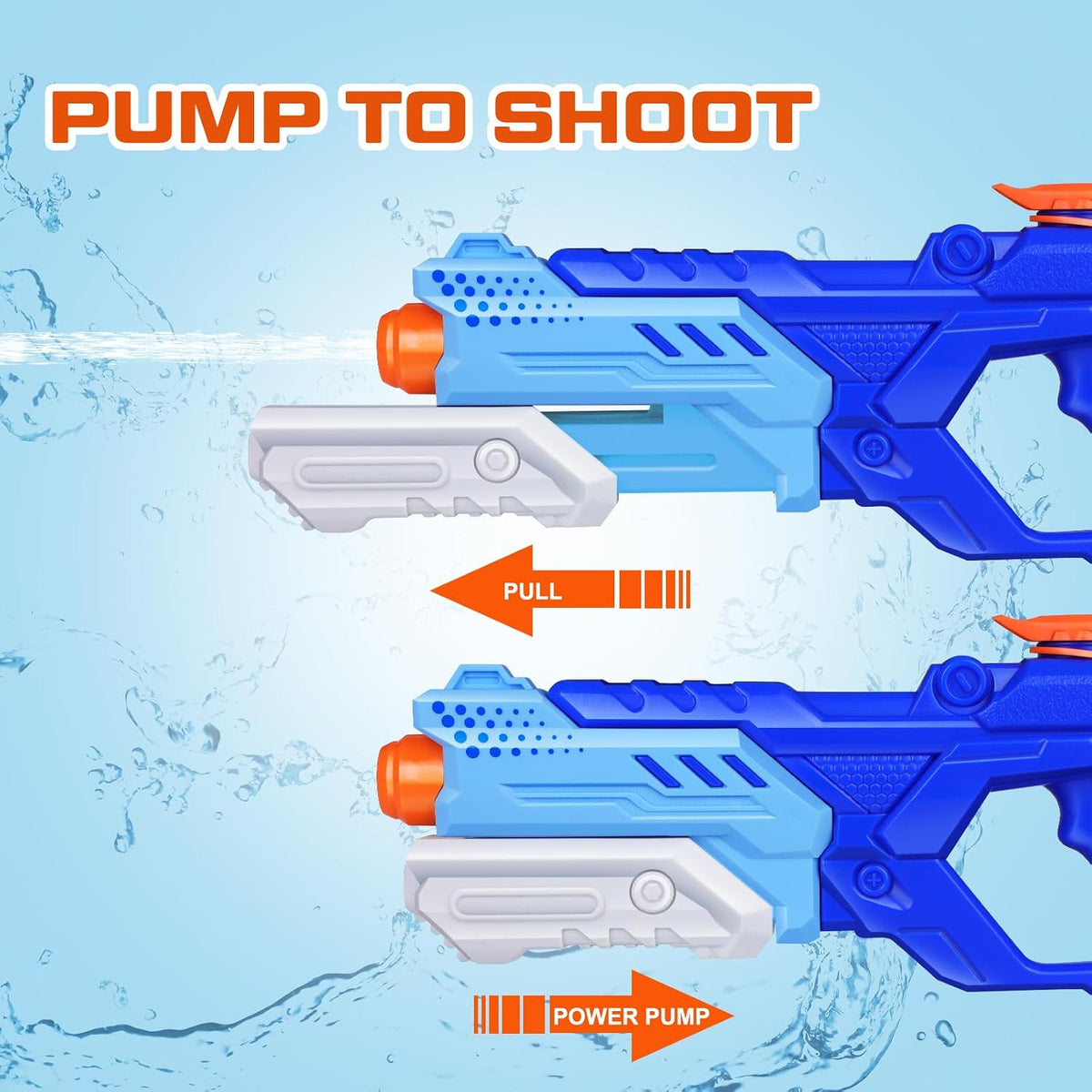 Quanquer 3 Pack Water Guns for Kids Adults - Blue - image 4