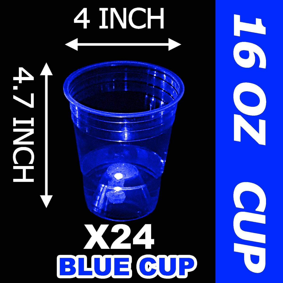 mishunyus 24-pack purple LED glow party cups, 16 oz plastic - view 34