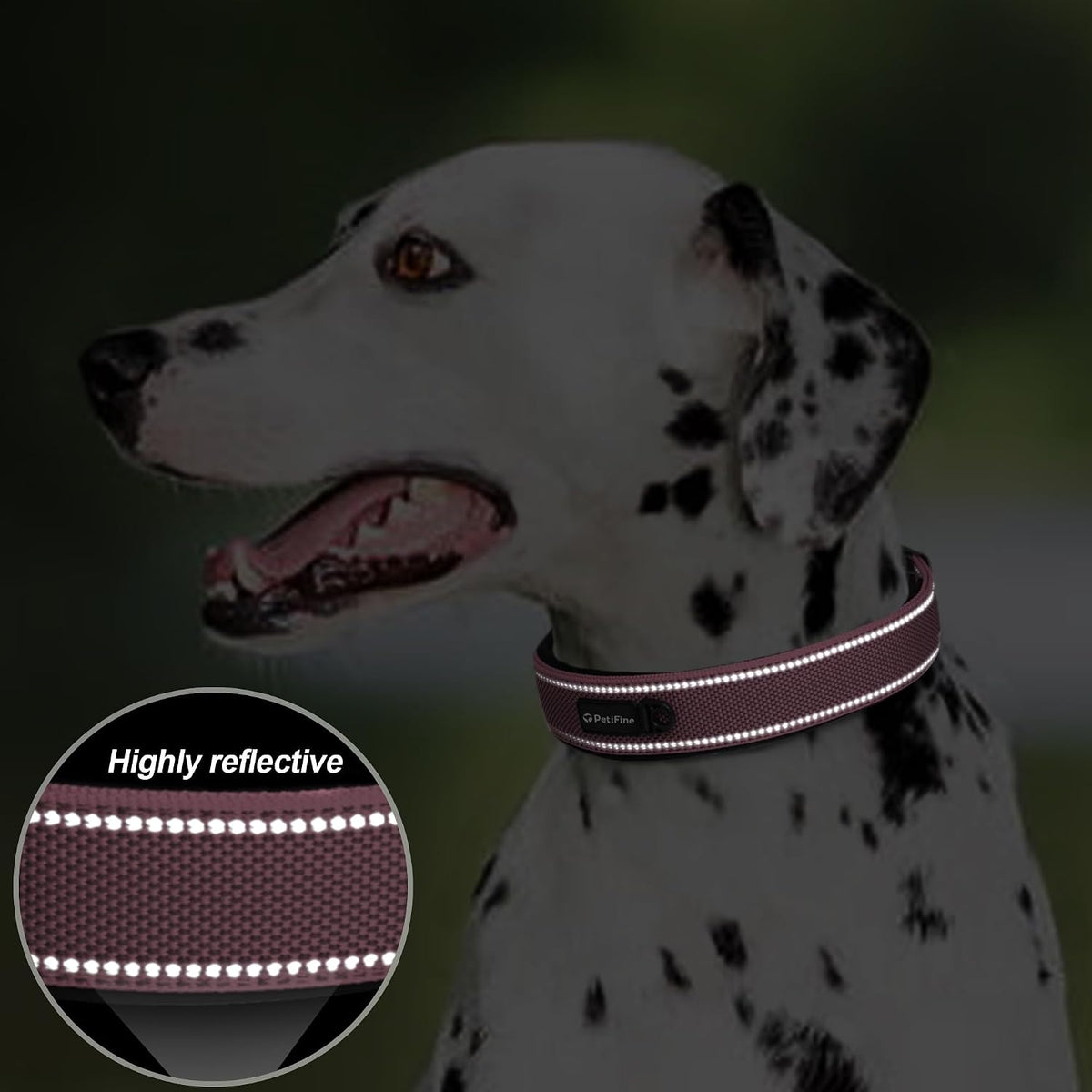 PetiFine Dog Collars for Medium Dogs - Pink / Small (11"-14.5") - image 4