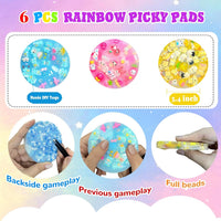 Pixnest 5 pack picky pads, rainbow fidget picking pads 3.34 inch with tweezer - view 29