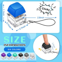 6 Pcs Keyboard Fidget Toy Keyboard Fidget Keychain - Dark / Classic / 6 - image 2