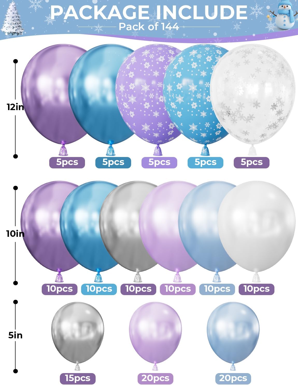 Pastel Rainbow Balloons Arch Garland Kit for Pastel Party Decor – Fun for Kids & Family - Winter Wonderland - image 2
