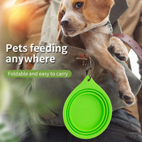 Dog Bowl Pet Travel Collapsible Bowls 2 Pack - Orange + Green - image 4