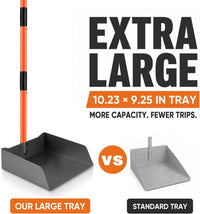 Pooper Scooper for Dogs, 38" Long Handle Metal, XL Tray - image 3